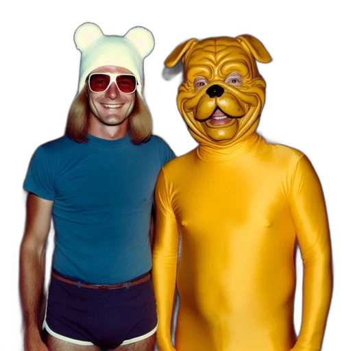mask, animal, two, individuals transparent PNG cut-out
