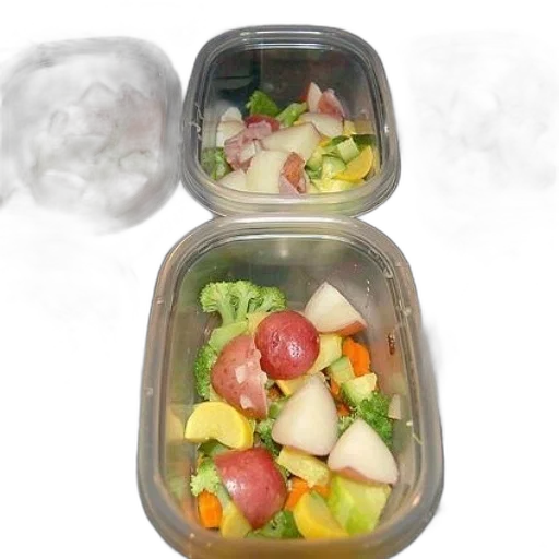 food, six, plastic, containers transparent PNG cut-out