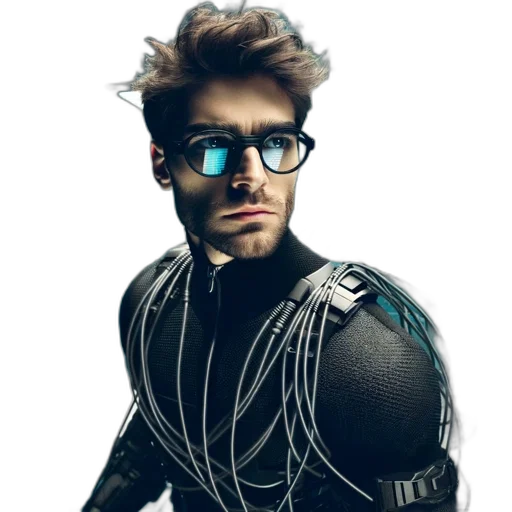 jacket, robot, hair, animal transparent PNG cut-out