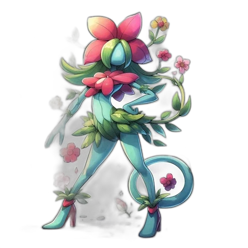 flower, creature, staff, concept art transparent PNG cut-out