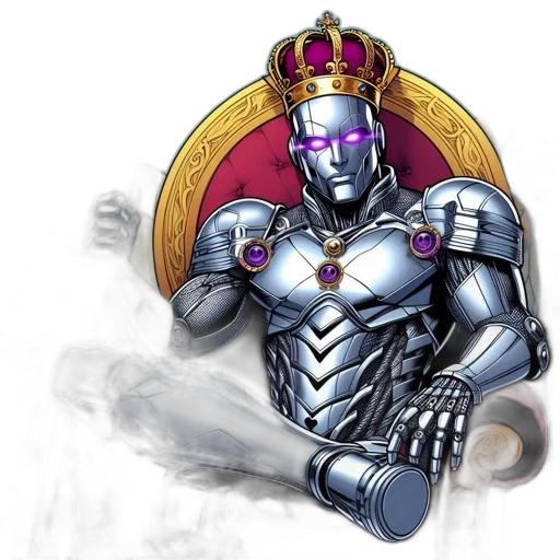 crown, robot, jewelry, sword transparent PNG cut-out