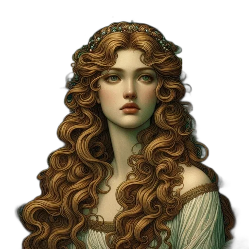 crown, hair, face, dress transparent PNG cut-out