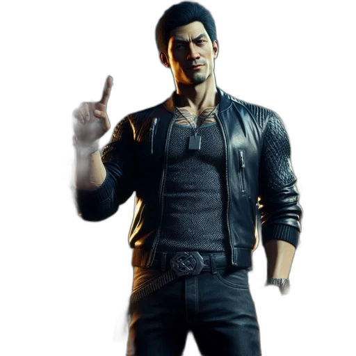 jacket, weapon, 3d render, concept art transparent PNG cut-out