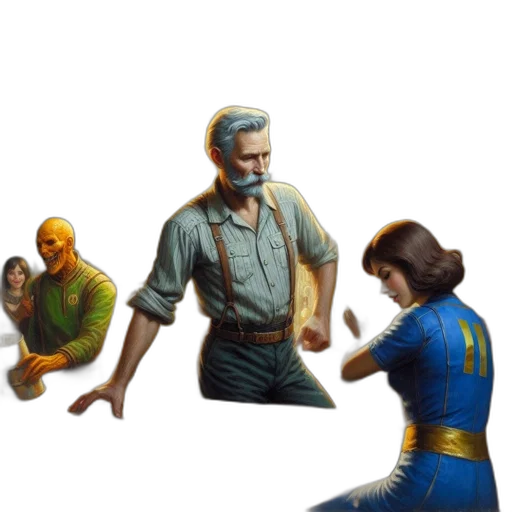 staff, concept art, pixel art, comic book art transparent PNG cut-out