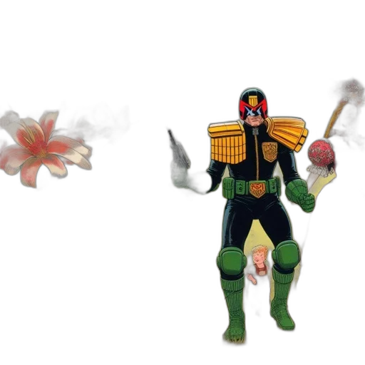 weapon, robot, flower, concept art transparent PNG cut-out