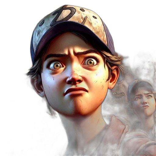 face, hat, concept art, photorealistic transparent PNG cut-out