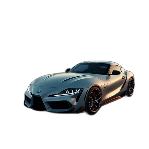 car, weapon, 3d render, photorealistic transparent PNG cut-out