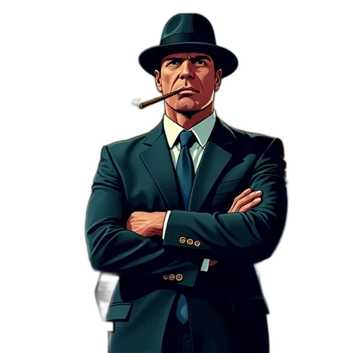 staff, hat, jacket, face transparent PNG cut-out