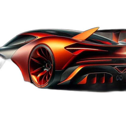 car, 3d render, concept art, photorealistic transparent PNG cut-out