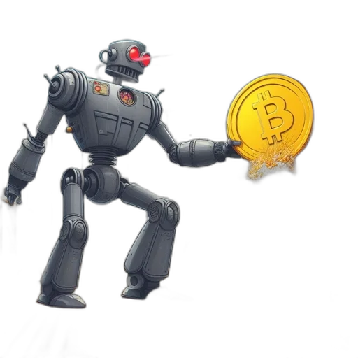 robot, concept art, 3d render, large transparent PNG cut-out