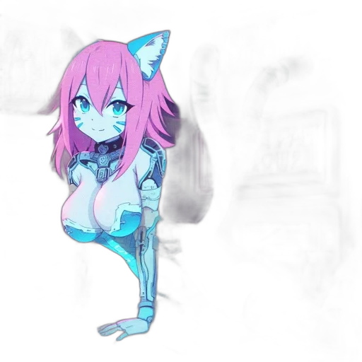 robot, creature, dress, staff transparent PNG cut-out