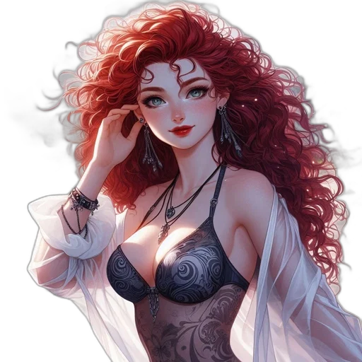 dress, jewelry, fantasy art, concept art transparent PNG cut-out