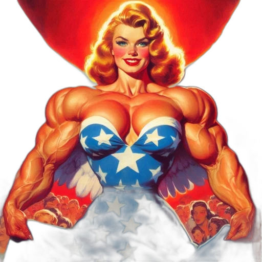 comic book art, concept art, athletic, woman transparent PNG cut-out
