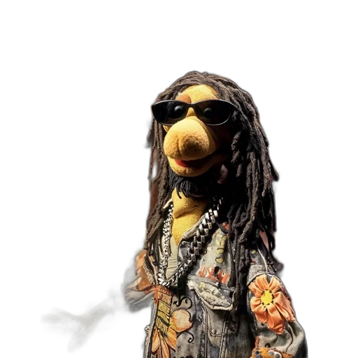 animal, jacket, 3d render, kermit transparent PNG cut-out
