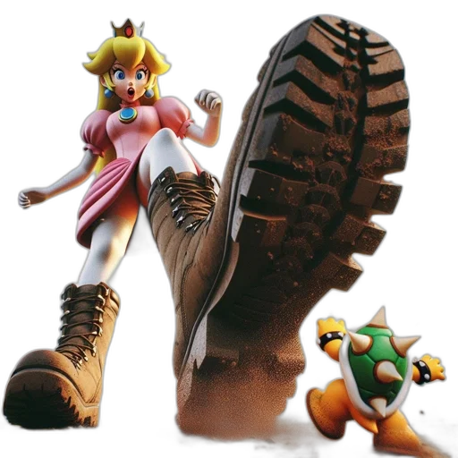 shoes, weapon, concept art, 3d render transparent PNG cut-out