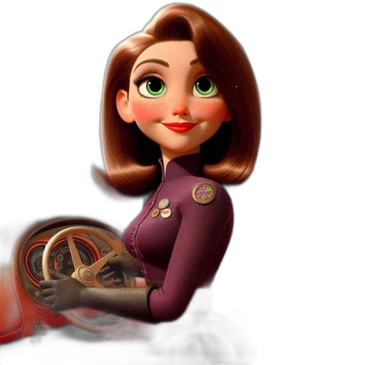 car, robot, staff, 3d render transparent PNG cut-out