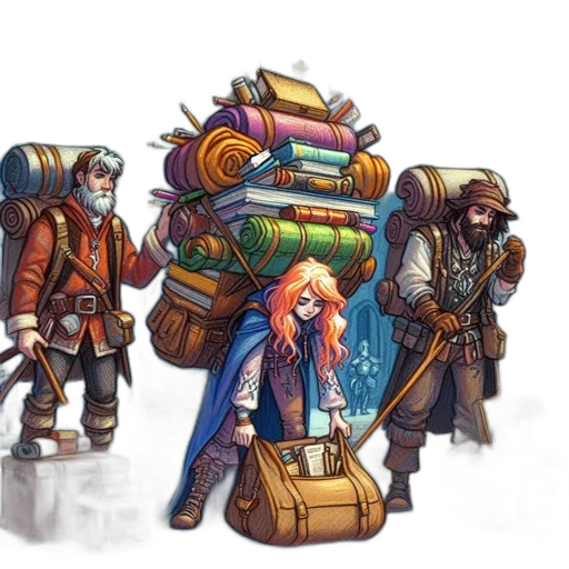 concept art, fantasy art, pixel art, comic book art transparent PNG cut-out