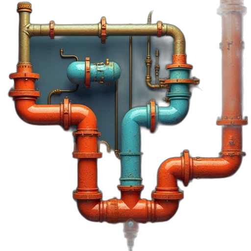 concept art, 3d render, solid, pipe transparent PNG cut-out