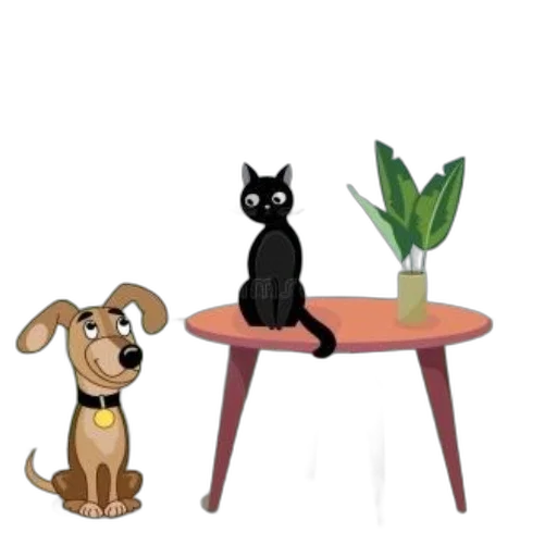 furniture, staff, animal, 3d render transparent PNG cut-out