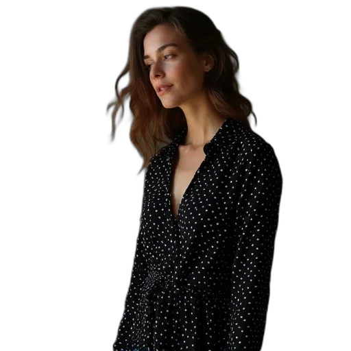 dress, jacket, staff, monochrome transparent PNG cut-out
