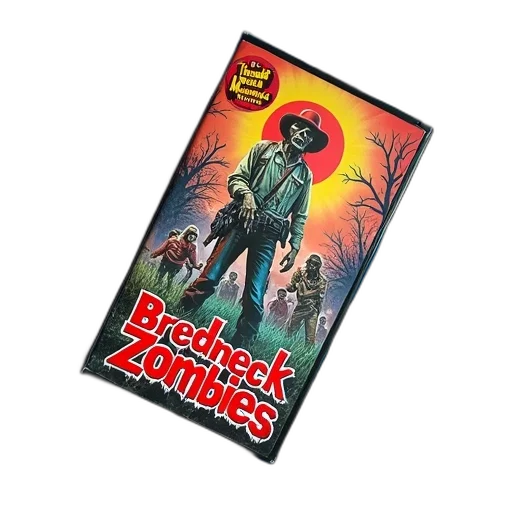 comic book art, vhs, tape, cover transparent PNG cut-out