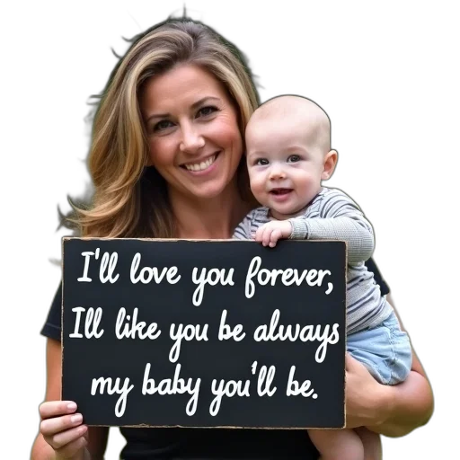 woman, holding, baby, her transparent PNG cut-out