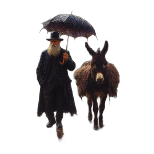 umbrella, hat, animal, concept art transparent PNG cut-out