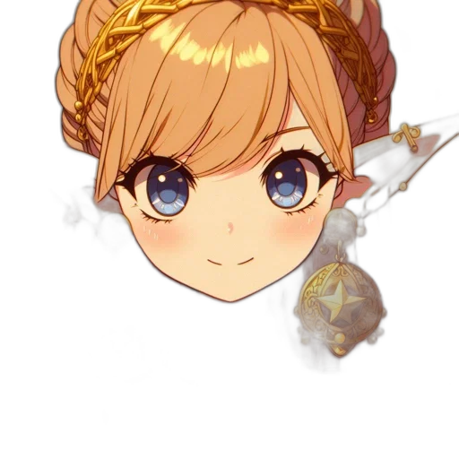 crown, staff, face, weapon transparent PNG cut-out