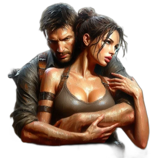 concept art, fantasy art, photorealistic, pixel art transparent PNG cut-out