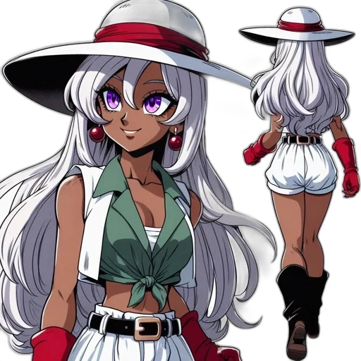 hat, staff, concept art, anime transparent PNG cut-out