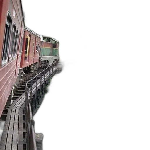 photorealistic, 3d render, scenic, train transparent PNG cut-out