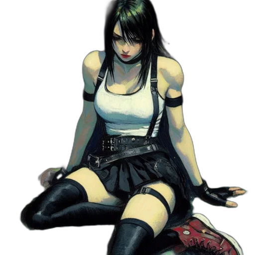 comic book art, concept art, cyberpunk, fantasy art transparent PNG cut-out
