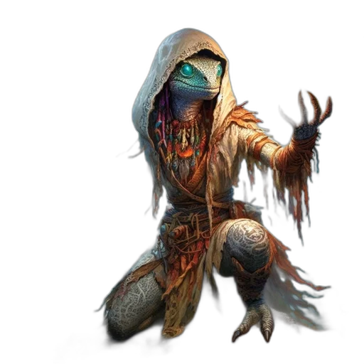 mask, creature, staff, face transparent PNG cut-out