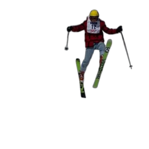 robot, staff, skier, red transparent PNG cut-out