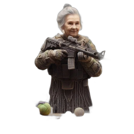weapon, staff, jacket, animal transparent PNG cut-out