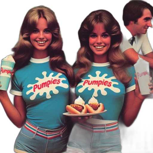 two, women, matching, pumpies transparent PNG cut-out