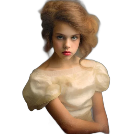 dress, hair, face, crown transparent PNG cut-out