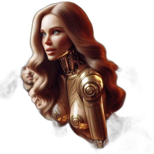 jewelry, robot, fantasy art, concept art transparent PNG cut-out