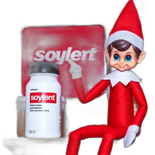 3d render, elf, figurine, santa transparent PNG cut-out