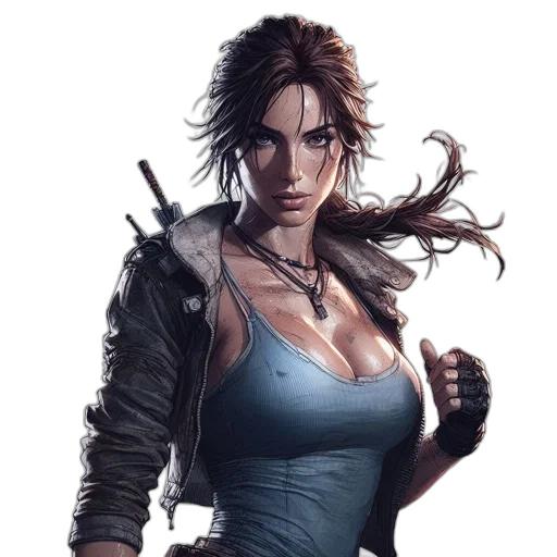 jacket, weapon, concept art, comic book art transparent PNG cut-out