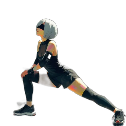 concept art, 3d render, athletic, woman transparent PNG cut-out