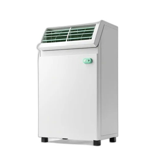 3d render, white, air, conditioner transparent PNG cut-out