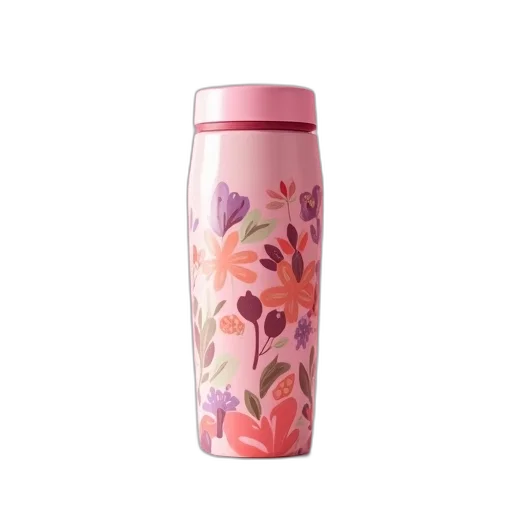 bottle, 3d render, photorealistic, stainless transparent PNG cut-out