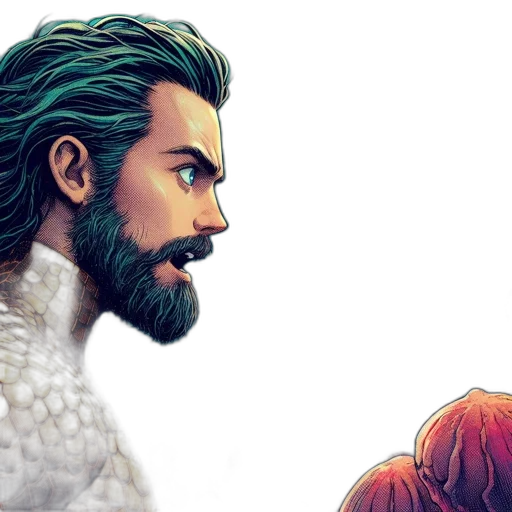 comic book art, concept art, underwater, scene transparent PNG cut-out