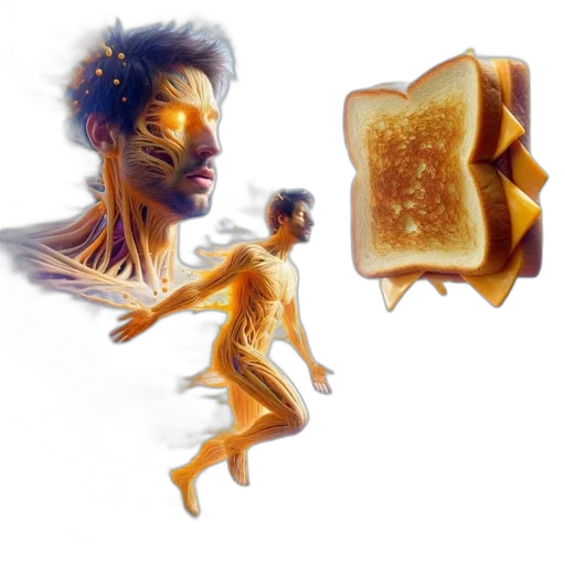 food, concept art, comic book art, 3d render transparent PNG cut-out