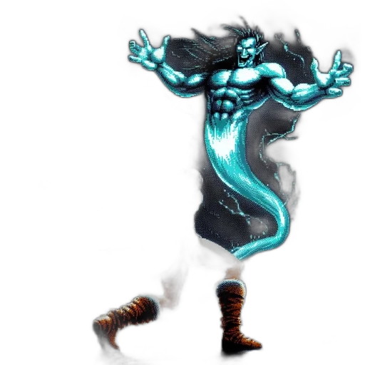 dragon, creature, hair, staff transparent PNG cut-out