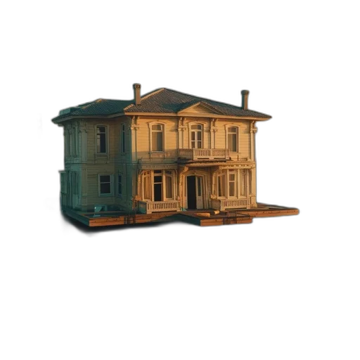 building, furniture, car, 3d render transparent PNG cut-out