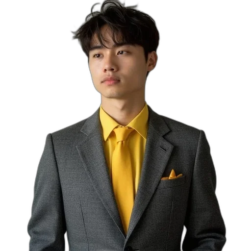jacket, staff, golden, young transparent PNG cut-out
