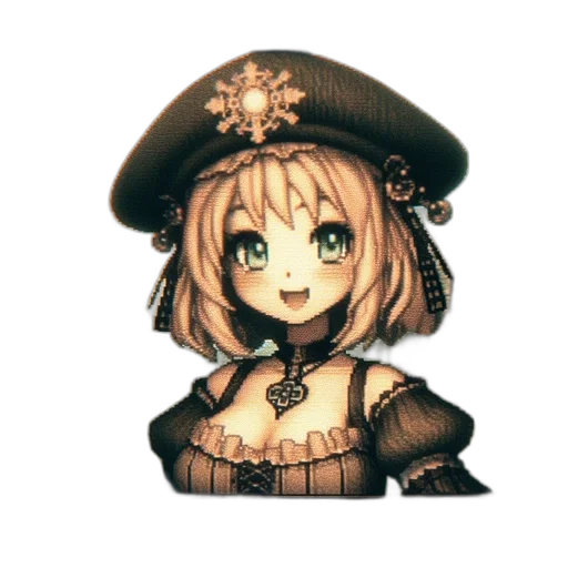 hat, staff, face, weapon transparent PNG cut-out
