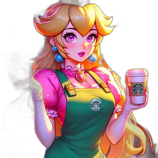 staff, dress, vaporwave, anime transparent PNG cut-out